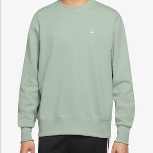 Nike Sportswear Classic Fleece Crew Pullover Mint Size ST Sweatshirt DA0021-017